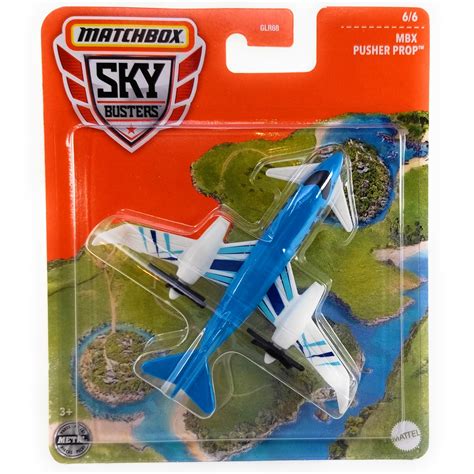 Matchbox Sky Busters MBX Pusher Prop Blue and White Airplane - Walmart.com