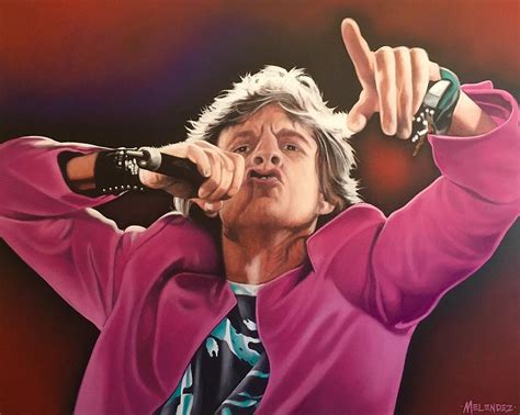 Mick Jagger Painting Painting by Daniel Melendez - Fine Art America