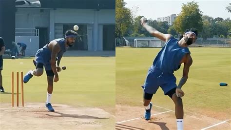 [WATCH] Hardik Pandya Resumes Bowling Practice Ahead Of IPL 2024 - Cricfit