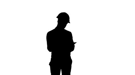 Silhouette Civil Engineer Filing In Stock Footage SBV-313508817 ...