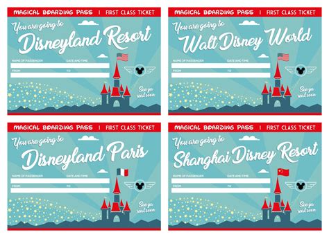 Disneyland Paris Printable Tickets