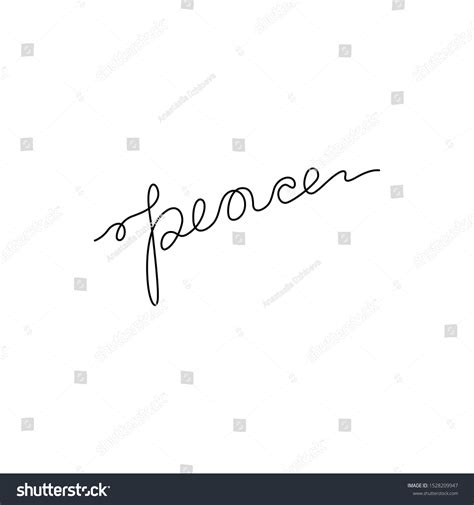 Peace Word Calligraphy Continuous Line Drawing Stock Vector (Royalty Free) 1528209947 | Shutterstock