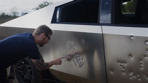 Tesla release Cybertruck bullet proof test video, showcasing a unique level of toughness