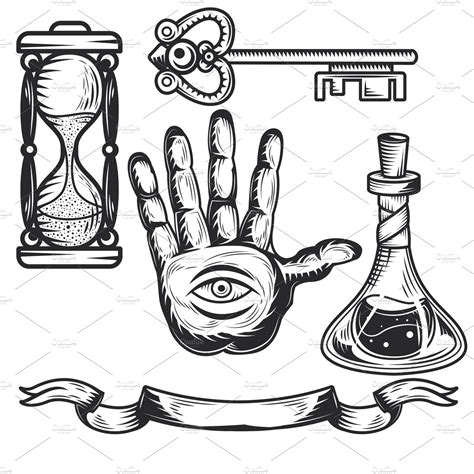 Set of alchemy elements | Illustrations ~ Creative Market