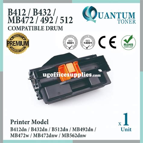 Oki B412 Drum High Quality Compatible Drum Cartridge for Oki B412 / B432 / MB472 / MB492 / B512 ...