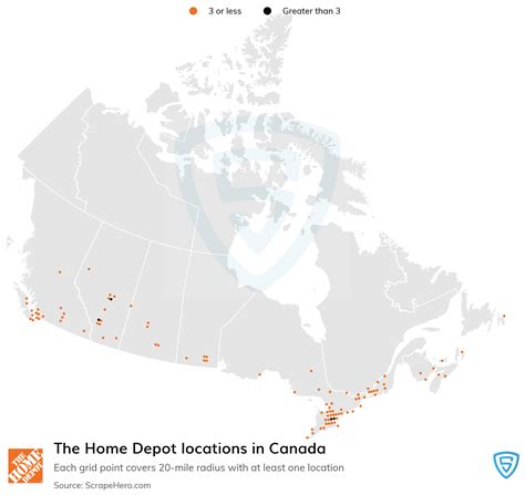 List of all Home Depot store locations in the Canada | ScrapeHero Data ...