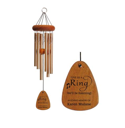 Give Us a Ring Memorial Wind Chime | Sympathy Gift - Fire-Wood Creations