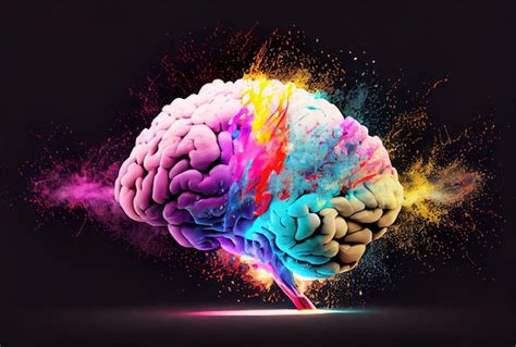 Premium Photo | Creativity colorful brain exploding with powerful ...