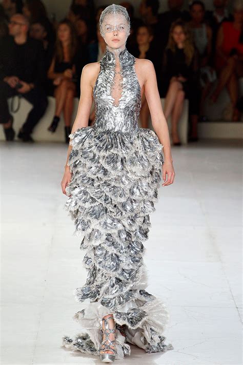 Silver gown from Spring 2012 collection by Sarah Burton for Alexander ...