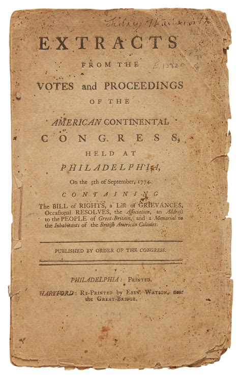 Continental Congress | The first Hartford edition | Making Our Nation: Constitutions and Related ...