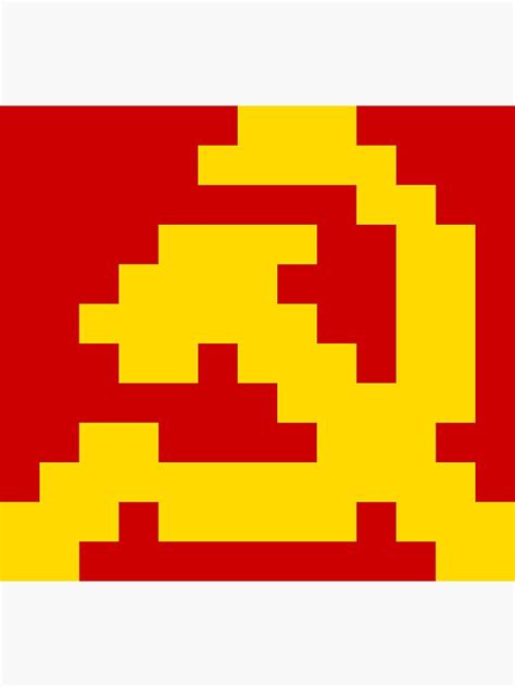 "Hammer and Sickle Pixel Art" Sticker for Sale by Mafi-House | Redbubble