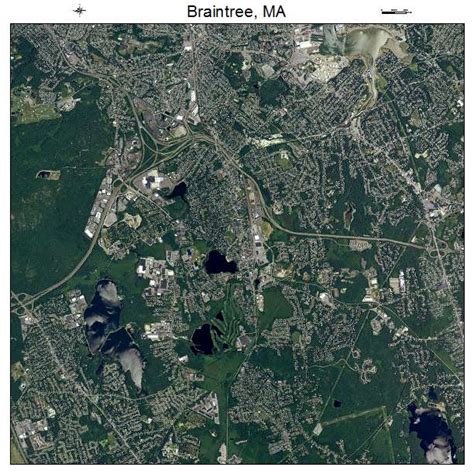 Aerial Photography Map of Braintree, MA Massachusetts