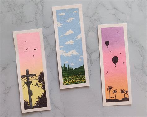 Easy Gouache Bookmark: 15-Minute Nature-Inspired Scene for Beginners ...