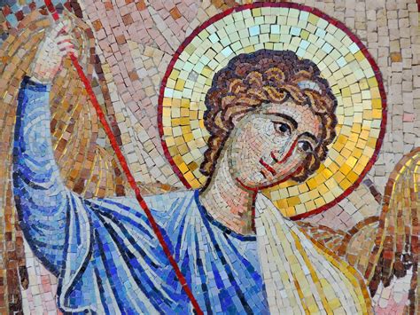 Free picture: saint, mosaic, religion, art, painting, wall, old, mural