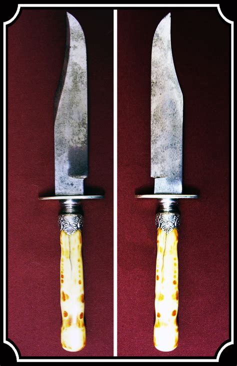 z Sold ~ Knife - Antique Gambler's Ivory Handled Bowie Knife