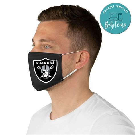 Oakland Raiders Fabric Face Mask | Bobotemp