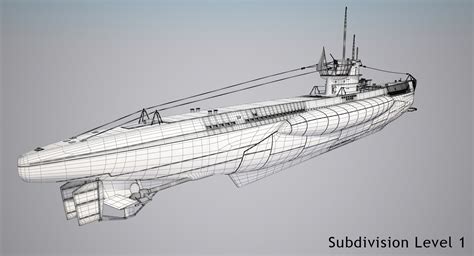 3D Model U-boat Type Viic U - TurboSquid 1165110