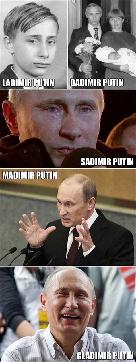 The many identities of Russian President Vladimir Putin. - RealFunny