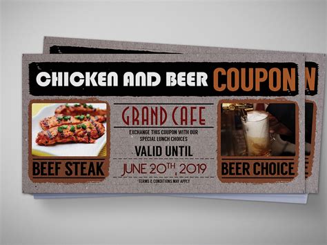 Beer Cardboard Coupon Card Design Template by Arun Kumar on Dribbble