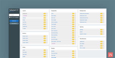 Learn How to Use Tailwind with an Interactive Cheat Sheet | Laravel News