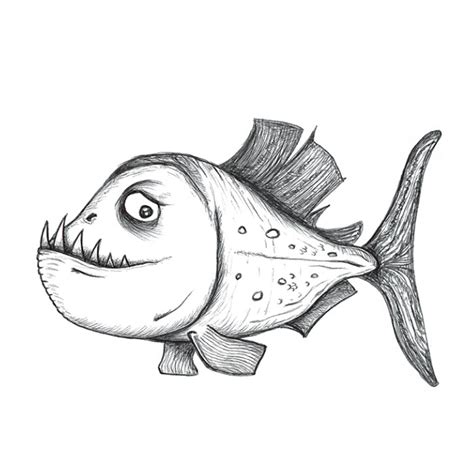 Piranha Drawing