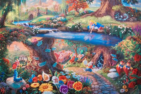 Thomas Kinkade: Disney Alice in Wonderland 1000 (Puslespil) – Spilforsyningen.dk