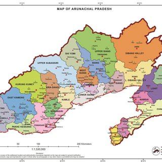 Figure no. 2.1: District map of Arunachal Pradesh Source:... | Download Scientific Diagram