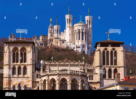 Night old town of Lyon, France Stock Photo - Alamy