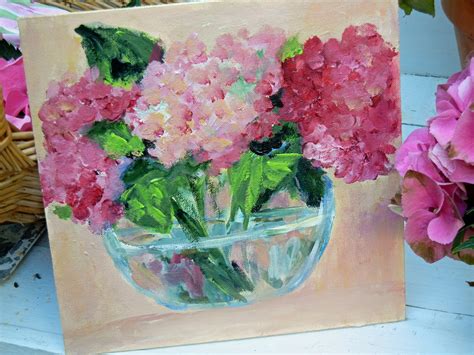 My Painted Garden: Painting Pink Hydrangeas