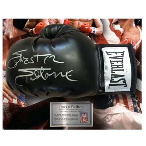 Sylvester Stallone Signed Boxing Glove - Rocky Display - Elite ...