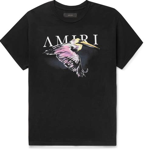 AMIRI - Logo-Print Cotton-Jersey T-Shirt - Men - Black | Women tshirt design, Men's tshirt ...