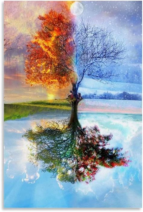 HPRT Four Season Tree of Life Poster Canvas Art India | Ubuy