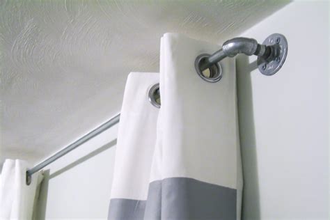 DIY Industrial Curtain Rods - Lovely Etc.