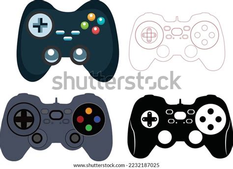 This Design Game Controller Stock Vector (Royalty Free) 2232187025 ...