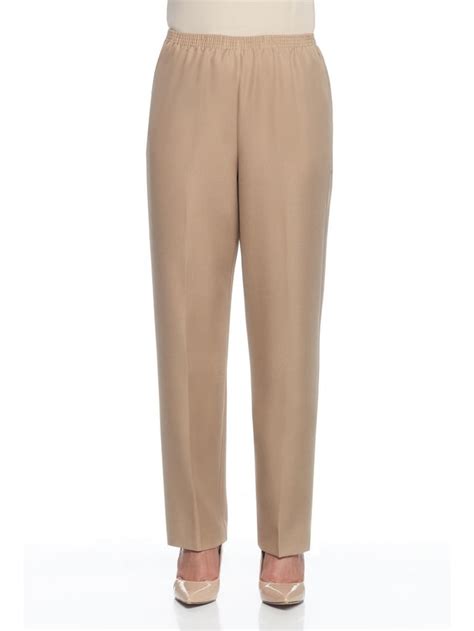 Alfred Dunner - Alfred Dunner Women's Petite Classics Proportioned Solid Pants - Medium Length ...