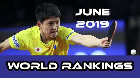 Table Tennis World Rankings | June 2019 - YouTube