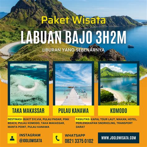 Paket Wisata Komodo Labuan Bajo 3 Hari 2 Malam | Joglo Wisata