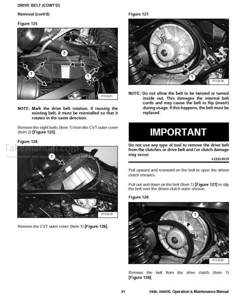 Bobcat 3400 3400XL Operation & Maintenance Manual Utility Vehicle ...