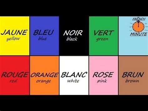 Learn French with Jublie2 - French Colors @The French Minute in 2021 | Learn french, French ...