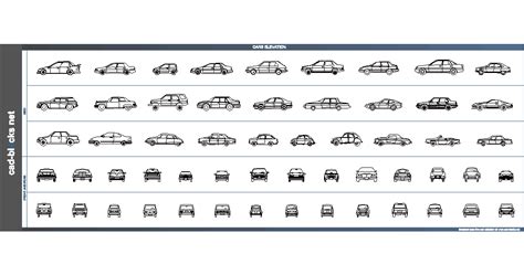 Vehicles CAD Blocks: cars in elevation view