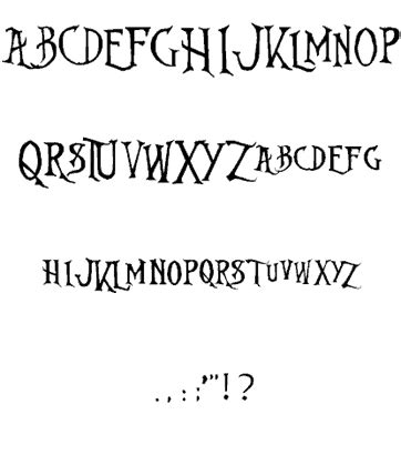 Nightmare Before Christmas font - Dafont Free