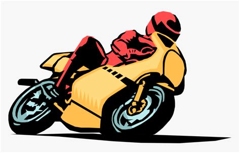 Vector Illustration Of Motorcyclist In Motorcycle Bike - Vector Racing Bike Logo, HD Png ...