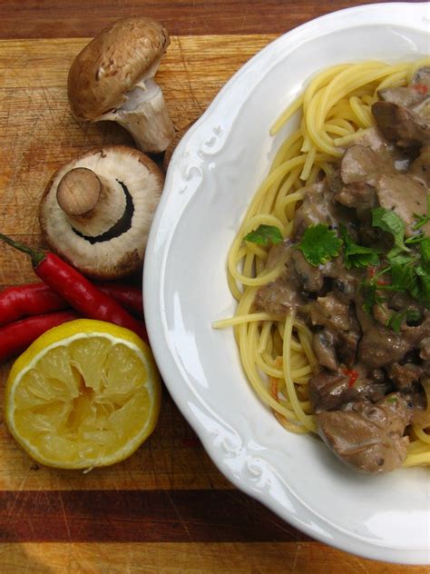 Chicken livers in Creamy Mushroom Sauce - Simply Delicious