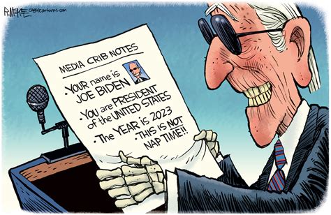 Editorial Cartoon: Biden Crib Notes - The Independent | News Events Opinion More