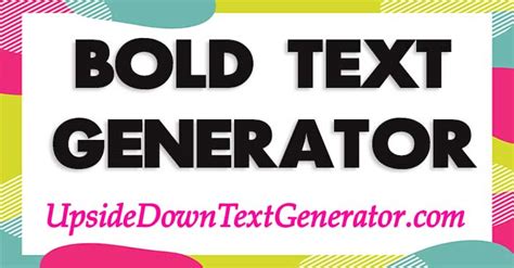 Bold Text Generator (Copy and Paste) | 𝐁𝐨𝐥𝐝 𝐓𝐞𝐱𝐭 𝐅𝐨𝐧𝐭