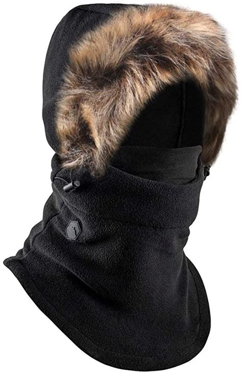 Balaclava Ski Mask - Extreme Cold Weather Face Mask - Heavyweight Fleece Hood Snow Gear for Men ...