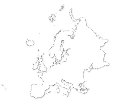 Europe Blank Map, Europe Outline Map