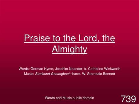 PPT - Praise to the Lord, the Almighty PowerPoint Presentation, free download - ID:5765652