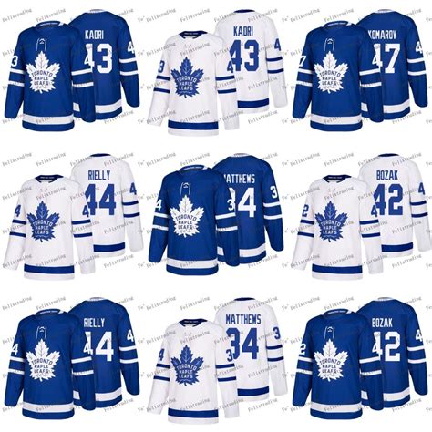 2019 Toronto Maple Leafs Hockey Jerseys 2018 New Season 34 Auston Matthews 44 Morgan Rielly ...