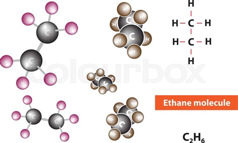 Ethane molecular structure | Stock vector | Colourbox